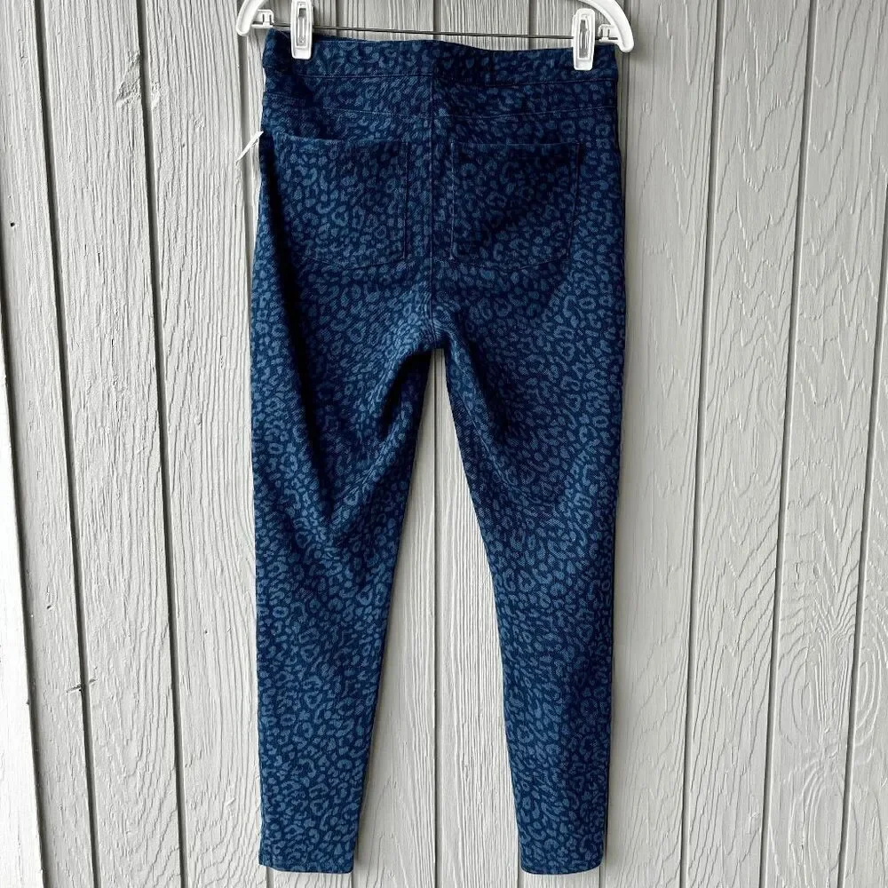 Spanx Leopard Print Denim Leggings M Shaping